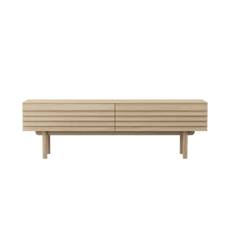 777-2719-010052-TV-stand-XL-round-legs-oak-white-oil-front