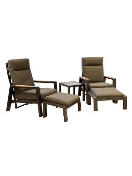 Palermo 2 regulerbare stoler + krakker + bord