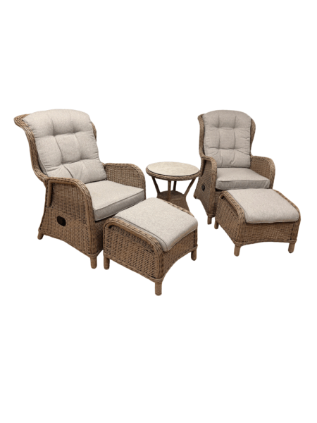 Rio 2 regulerbare stoler + krakker + bord